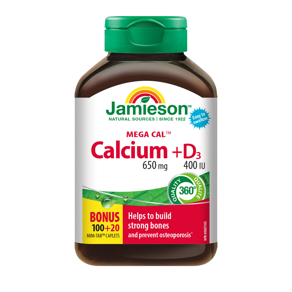 Jamieson Calcium/D3 650mg 100+20 - DrugSmart Pharmacy
