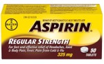 Aspirin Regular Strength 325mg Tablets 50 - DrugSmart Pharmacy