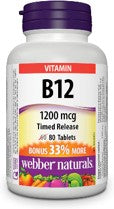 Webber Vitamin B12 1200mcg 60+20 Bonus - DrugSmart Pharmacy