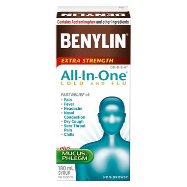 Benylin All-in-One Cold & Flu 180ml - DrugSmart Pharmacy