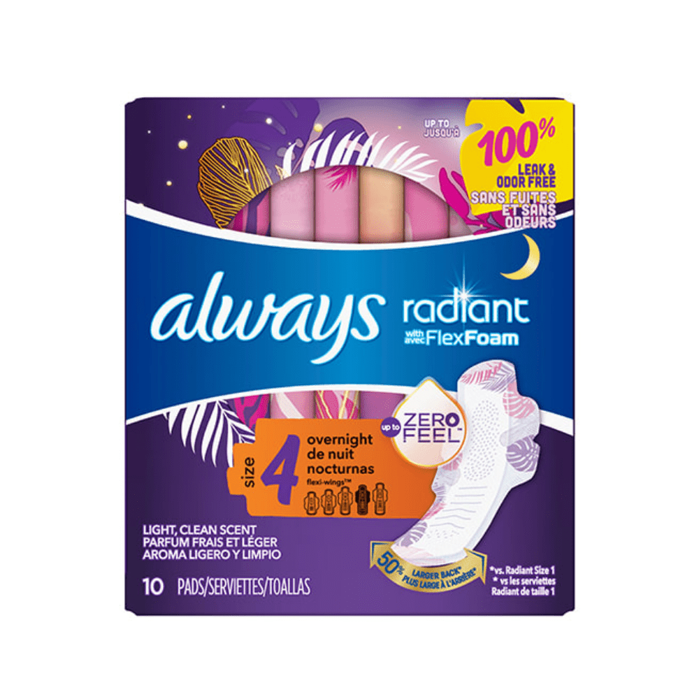 Always® Radiant Overnight Pads - DrugSmart Pharmacy